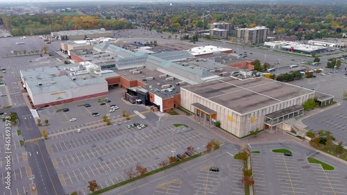 Montreal, Canada - OCTOBER 11, 2021: Aerial view of the Fairview Shopping Mall in Pointe Claire, Montreal West Island. photo