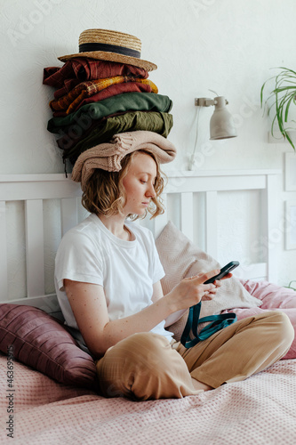 Woman solving problem of unnecessary things