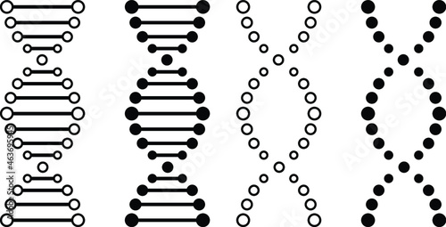 DNA Strand Graphic Clipart Set - 2D