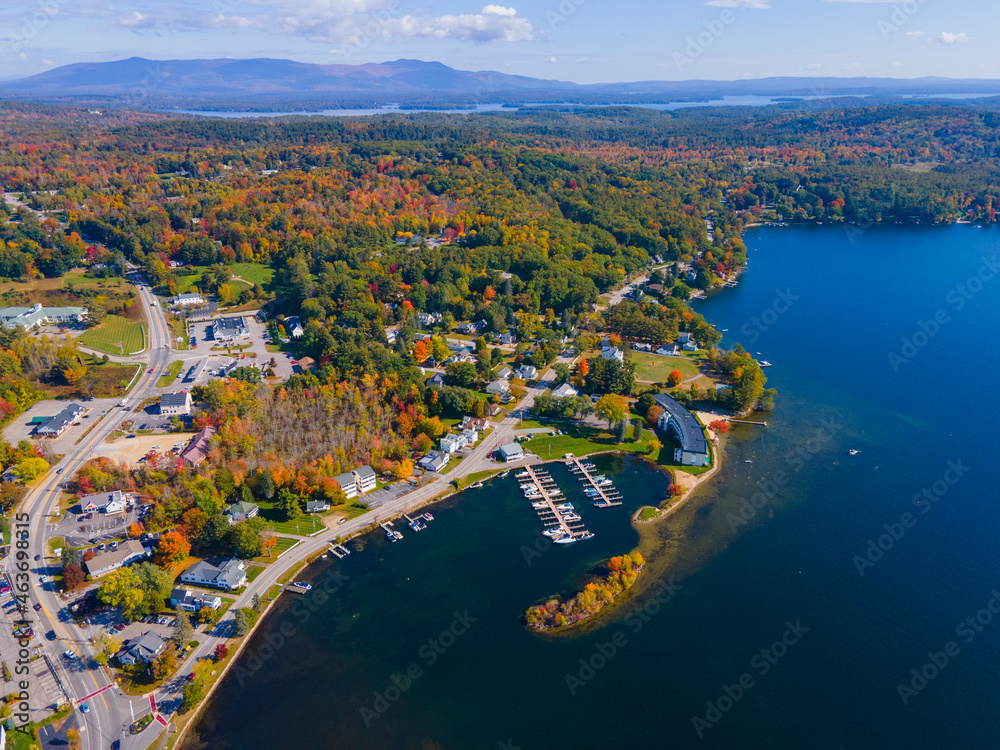 Waterfront Of Meredith Bay In Lake Winnipesaukee At Meredith Town ...