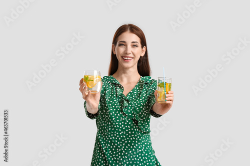 Beautiful young woman with ...