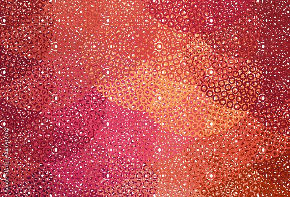 Fototapeta premium Light Red, Yellow vector background with spots.