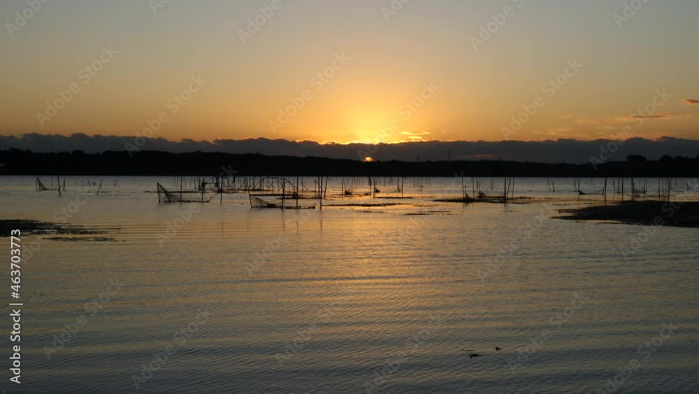 印旛沼の夜明け 10月 印旛沼の夜明け 10月
