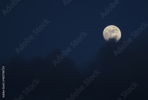 full moon and clouds