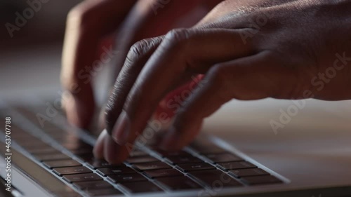 Laptop typing up close HD