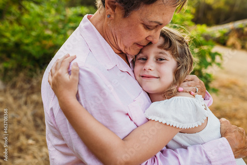 Grandmother embrace photo