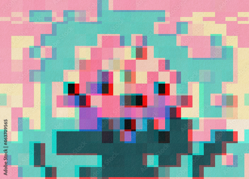 Lotus Flower Glitch Illustration Lotus Flower Glitch Illustration
