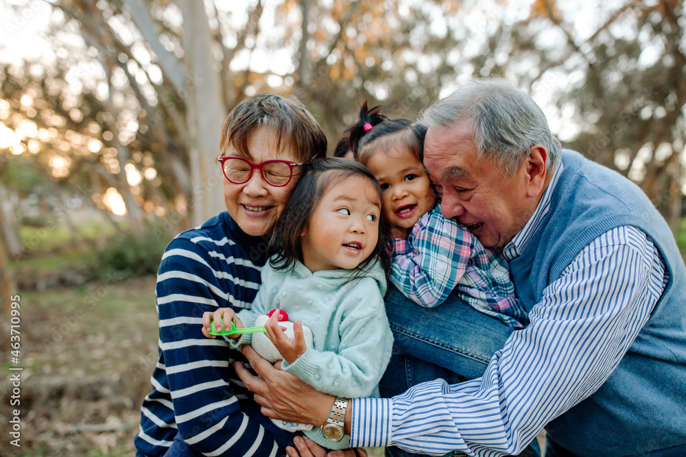 Emotional extended Asian family Emotional extended Asian family