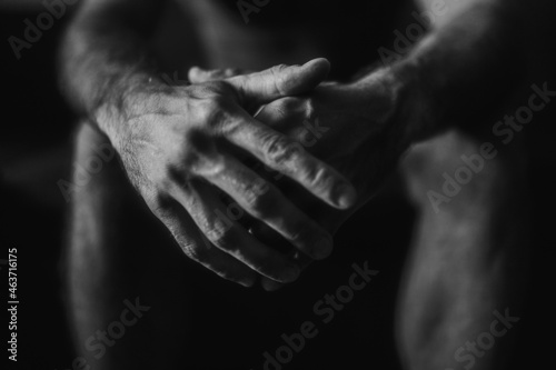 Man's hands photo