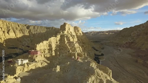 Ancient Tholing Monastery, Tibet. Tholing monastery is the oldest monastery in the Ngari Prefecture of Western Tibet. (aerial photography) photo