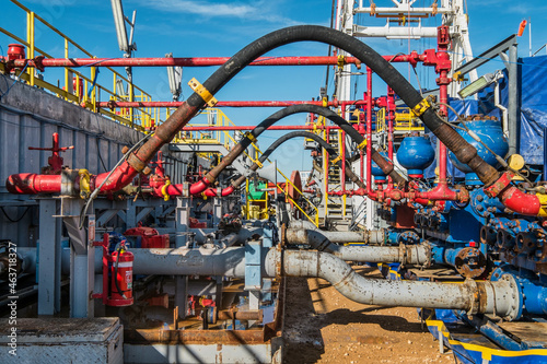 Gas drilling site