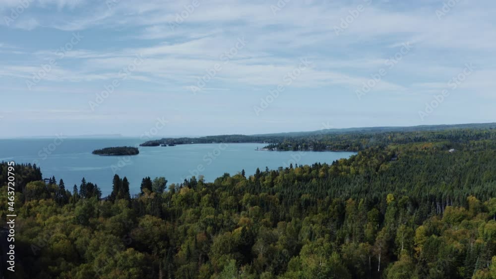 Lake Superior with Autumn Trees Lake Superior with Autumn Trees