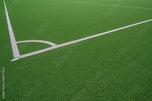 Artificial turf football stadium, penalty area