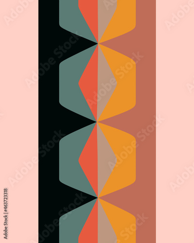 Colorful Geometric Pattern In Warm Colors
