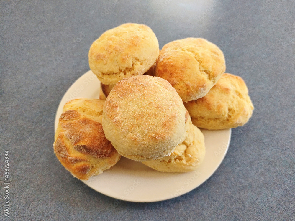 Scones on a plate