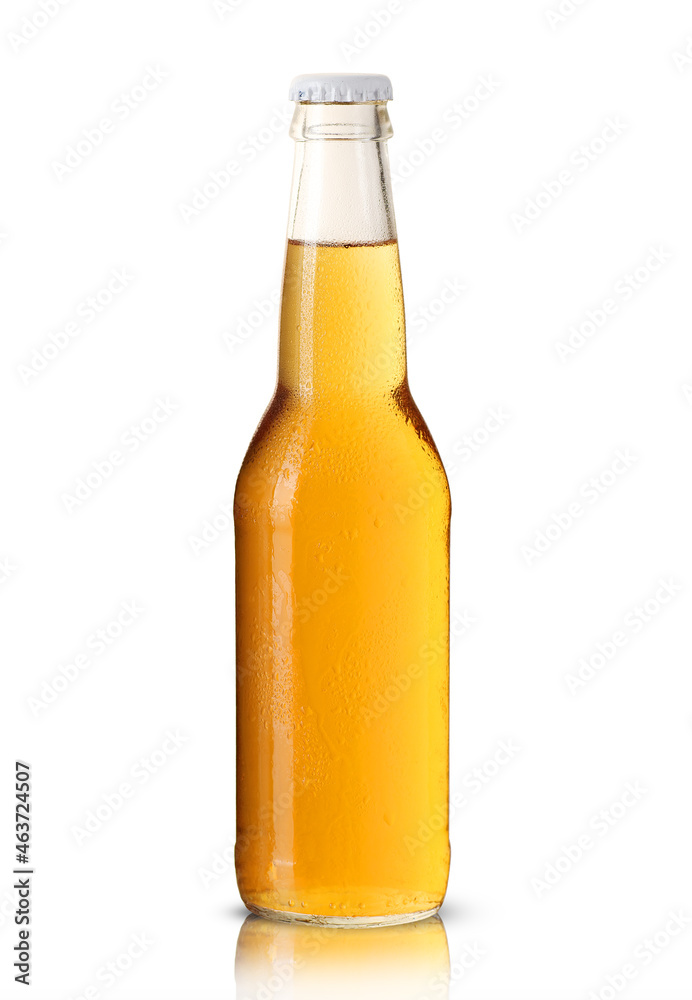 small bottle with beer small bottle with beer