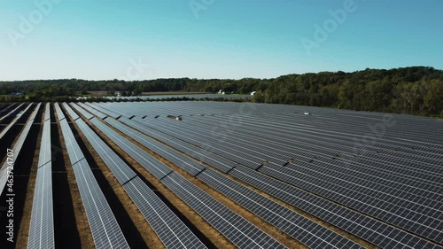 Aerial Shot Over Solar Panels