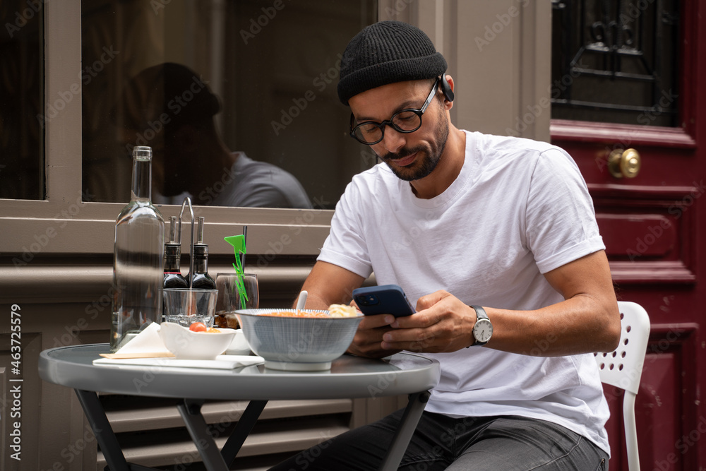 Person Using Smartphone Outdoors Person Using Smartphone Outdoors