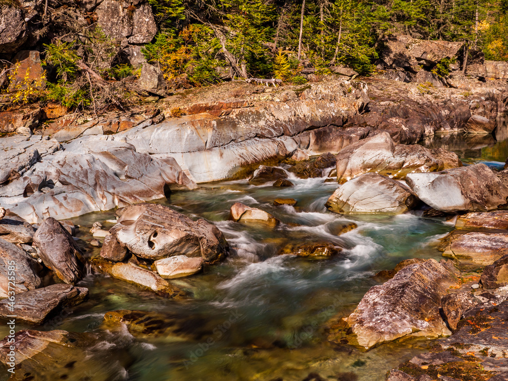 The Magnificient Boulders in McDonald Creek in Glacier National Park The Magnificient Boulders in McDonald Creek in Glacier National Park