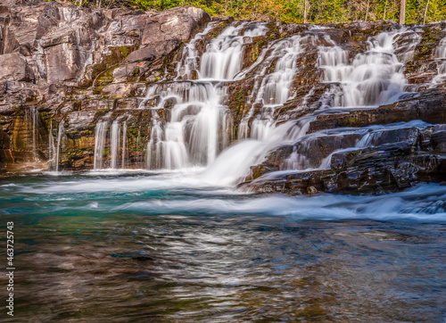 A Section of Sacred Dancing Cascade in Glacier National Park