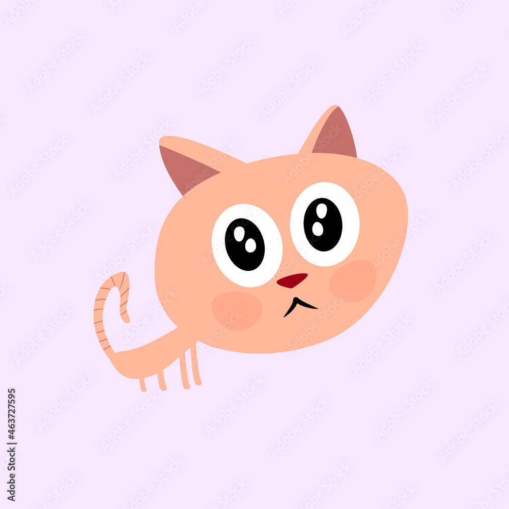 cat pink funny cartoon. vector illustration
cat pink funny cartoon. vector illustration