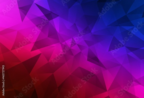 Dark Blue, Red vector abstract polygonal pattern.