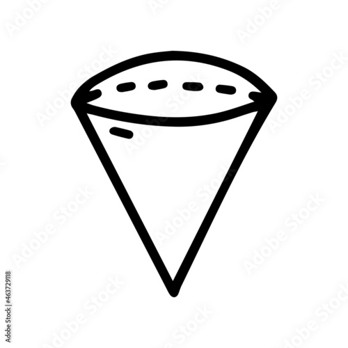 sphere sector line vector doodle simple icon