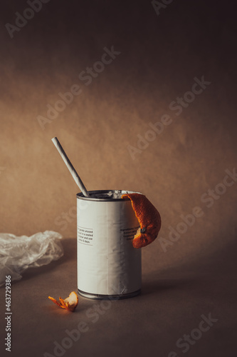 Mocktail drink still life using rubbish photo
