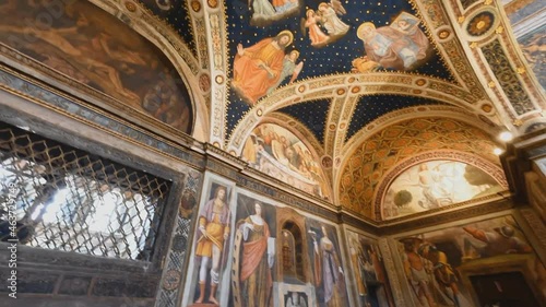 Milan, Italy - The interior painting in Church of San Maurizio al Monastero Maggiore. photo