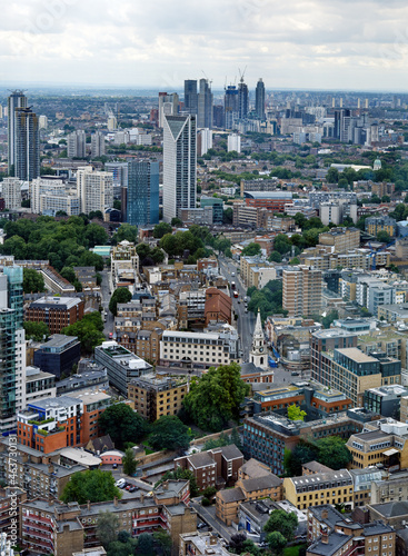 Aerial view over central south london photo