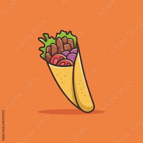 Illustration vector graphic of kebab. Perfect for menu books, posters, banners, etc.