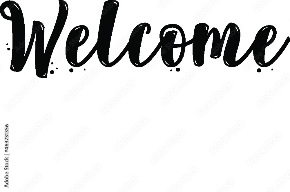 Welcome banner. Bright multi-colored welcome sign on white background with  social media icons. Teamwork. Online community. Vector Stock Vector | Adobe  Stock