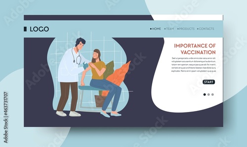 Vaccination from covid 19, doctor help at hospital
