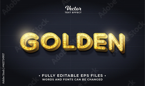 golden premium text effect editable eps cc. words and fonts can be changed	

