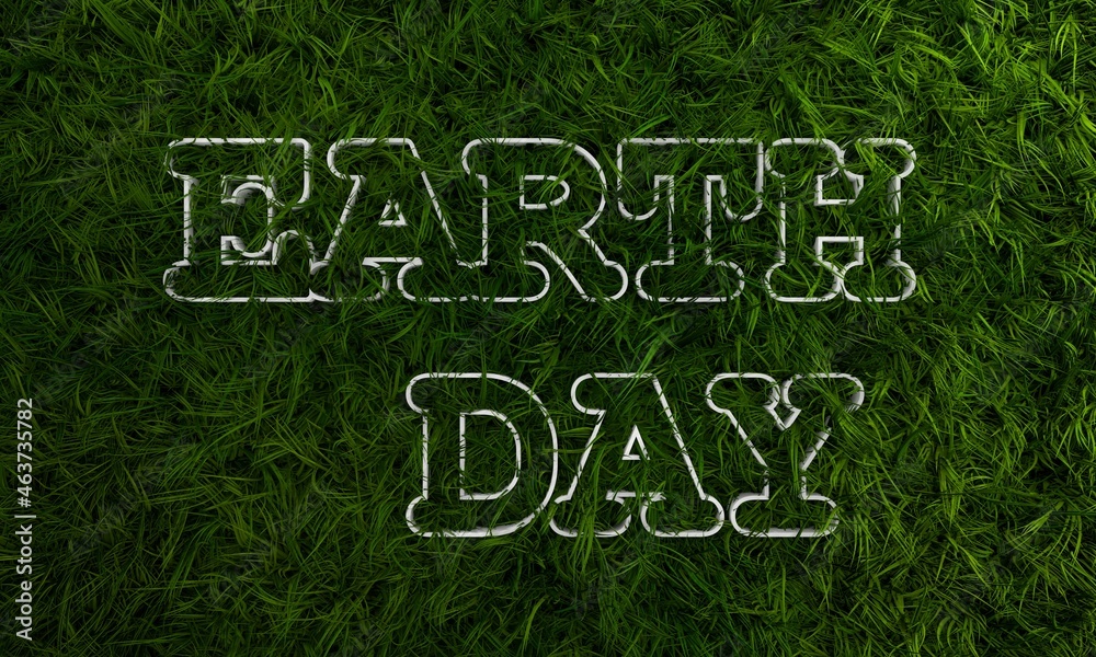 3d green grass and earth day text 3d green grass and earth day text
