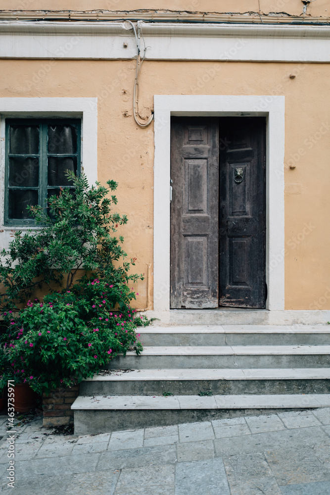 Door and steps in Corfu Town