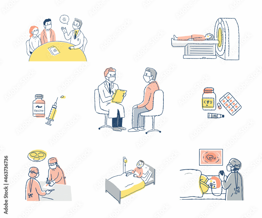 医療　さまざまなシーン　セット