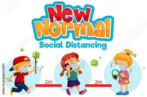 New Normal with people keeping social distancing