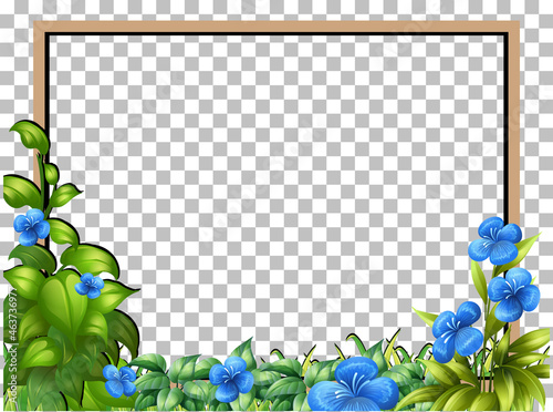 Nature plants frame transparent background