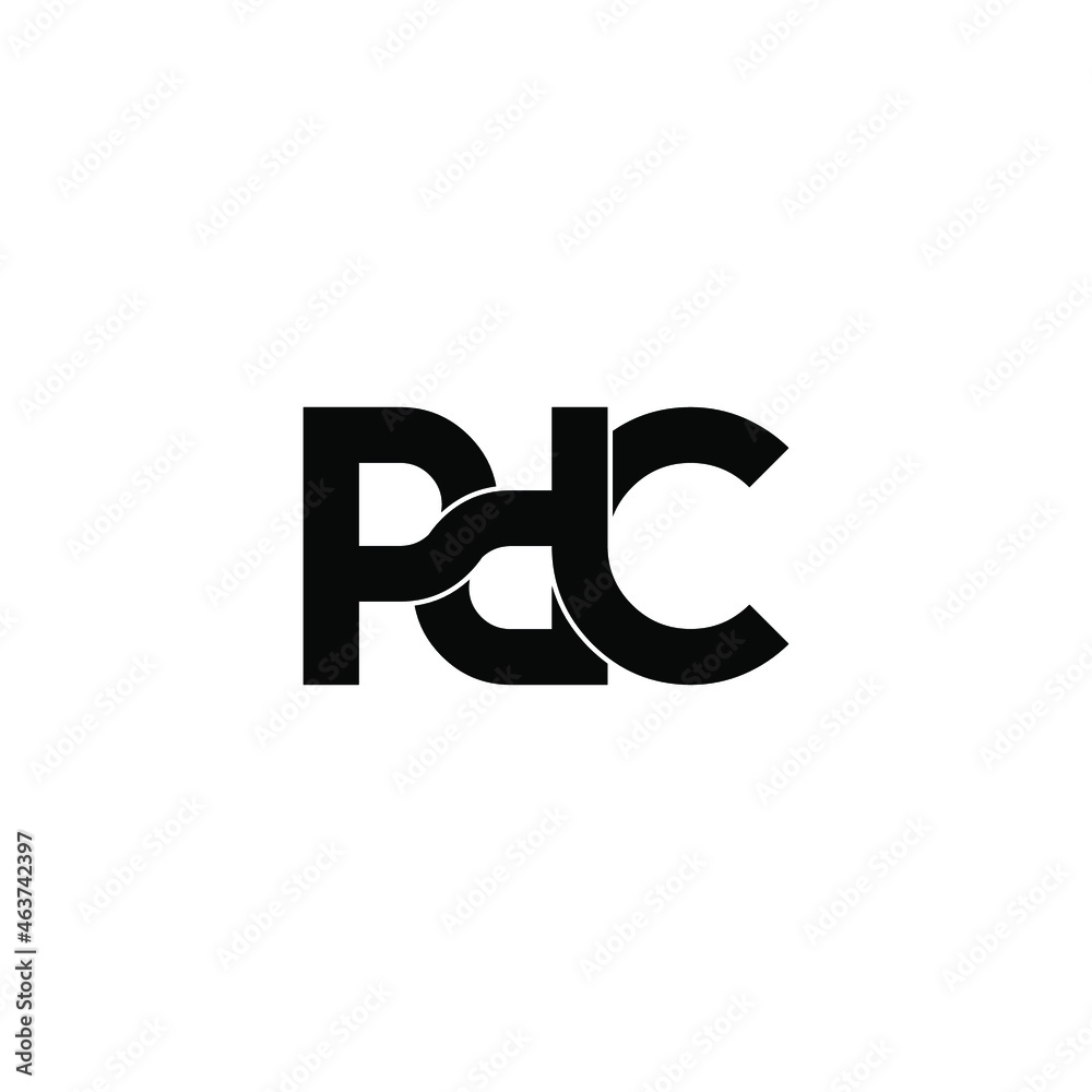 pdc initial letter monogram logo design pdc initial letter monogram logo design