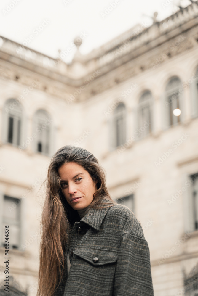 Autumn Portrait Of a Beautiful Woman In The City Autumn Portrait Of a Beautiful Woman In The City