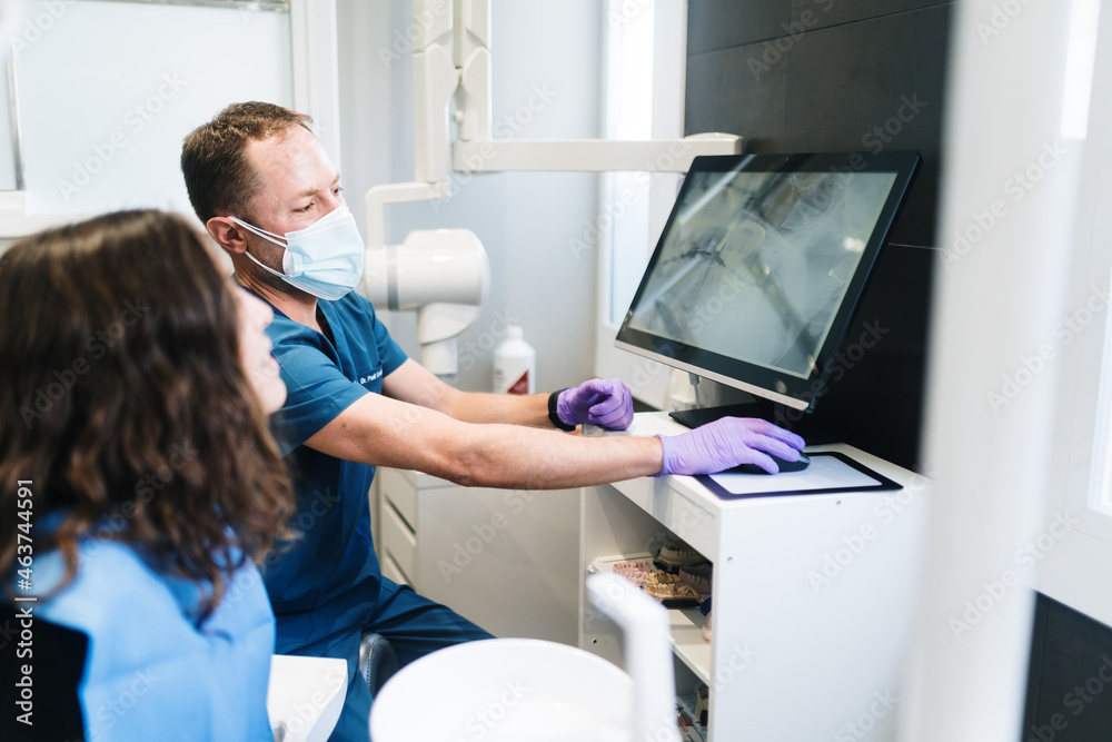 Dental xray results on screen Stock Photo Adobe Stock