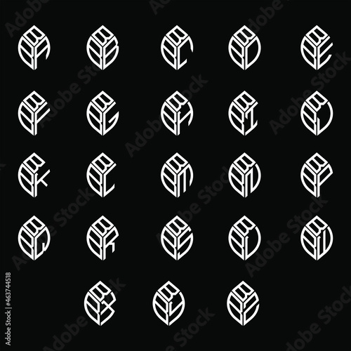 Creative letter logo design on black color background