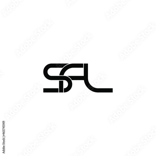 sfl initial letter monogram logo design