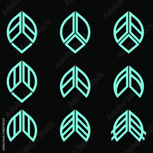 Creative icon design on black color background