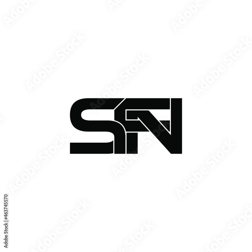 sfn initial letter monogram logo design