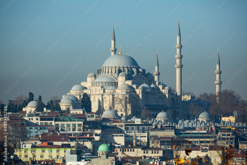 Obraz premium Suleymaniye Camii mosque in Fatih district, Istanbul, Turkey