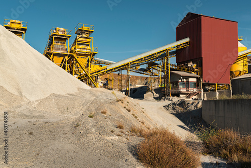 Machinery and equipment in quarry  photo
