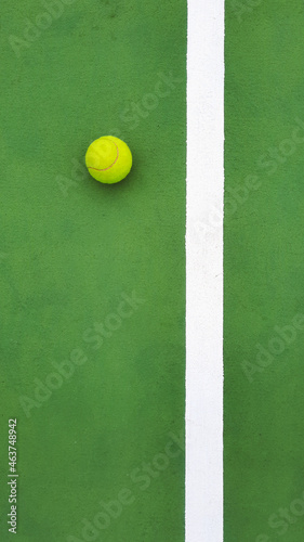 tennis ball on the court © fery