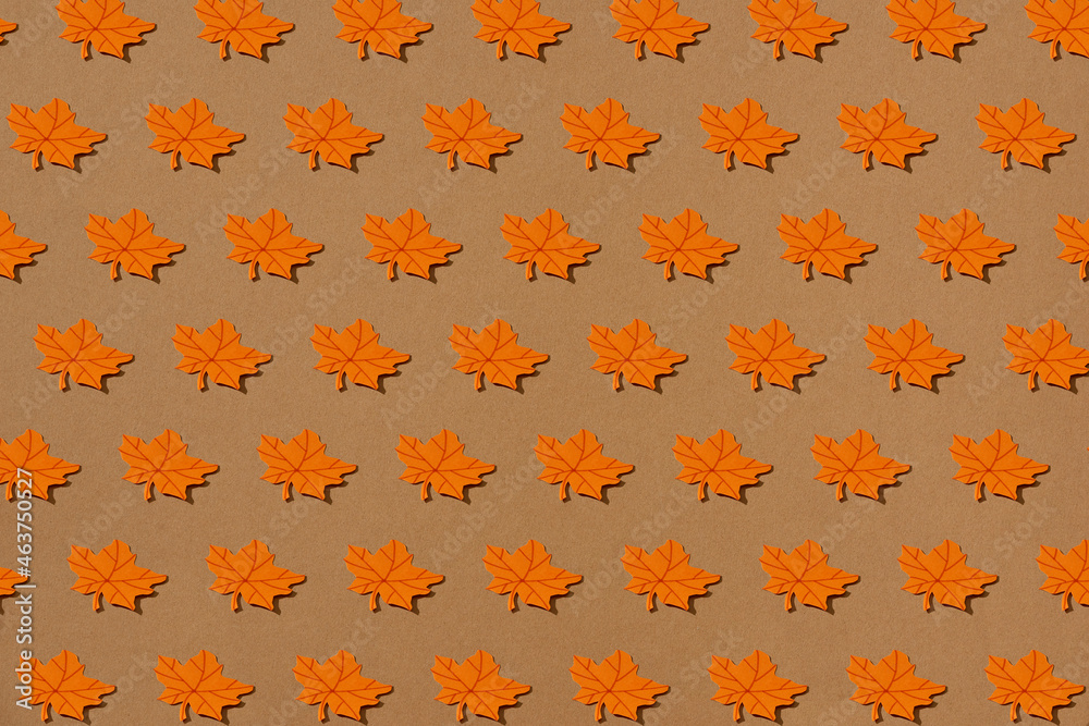 Seamless vector pattern with papercut autumn leaves Seamless vector pattern with papercut autumn leaves